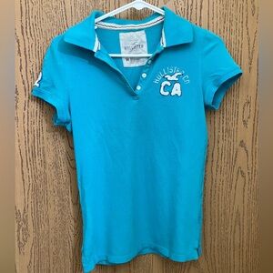 Hollister Teal Polo Shirt
